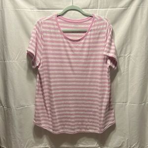 Old Navy Everywear Purple and White Striped Tee Size XL